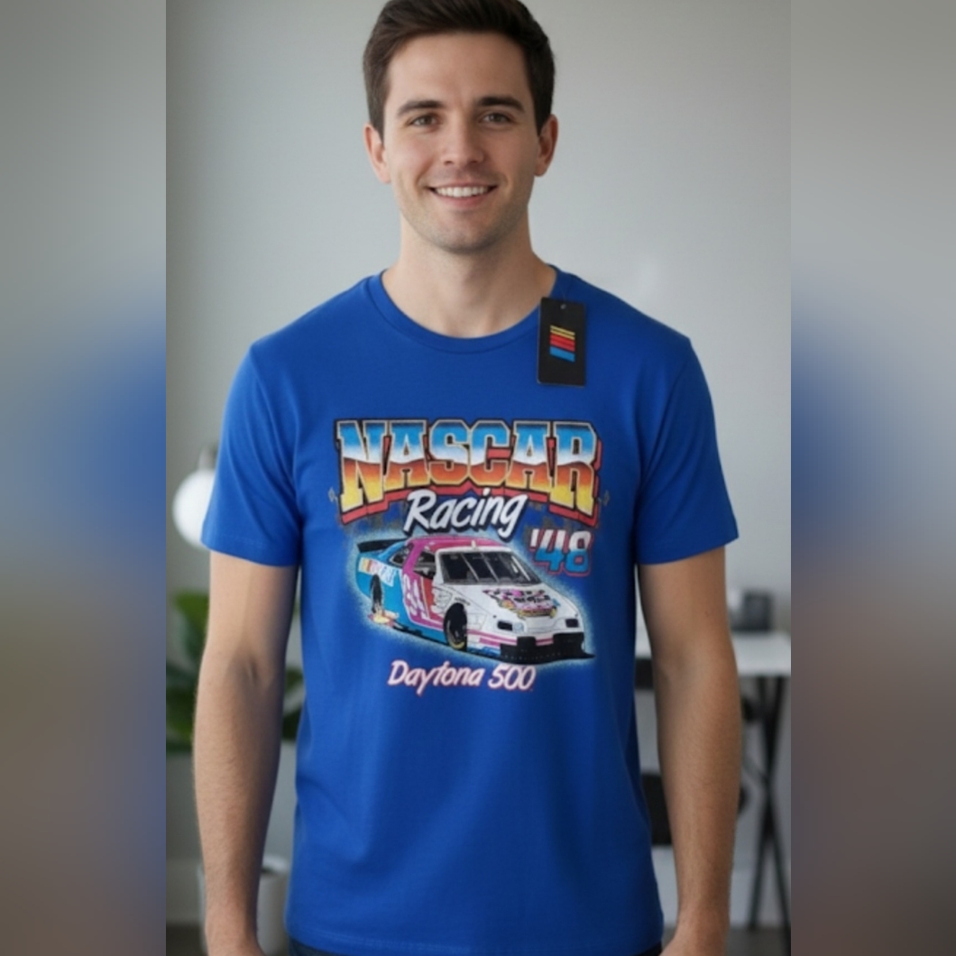 Nascar Daytona 500 S Blue Tee Shirt New